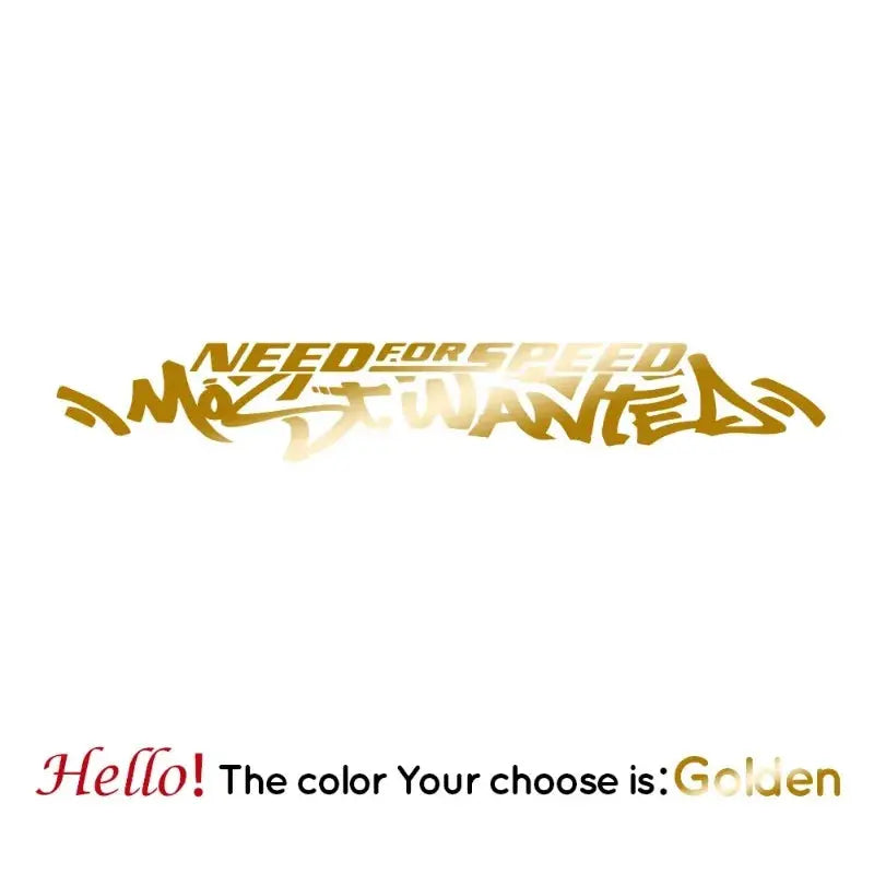 Need for Speed Sticker | Most Wanted Ön Cam ve Kaporta Yazısı (30cm - 120cm Seçenekli) Sticker Master