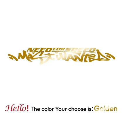 Need for Speed Sticker | Most Wanted Ön Cam ve Kaporta Yazısı (30cm - 120cm Seçenekli) Sticker Master