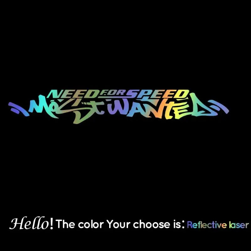 Need for Speed Sticker | Most Wanted Ön Cam ve Kaporta Yazısı (30cm - 120cm Seçenekli) Sticker Master