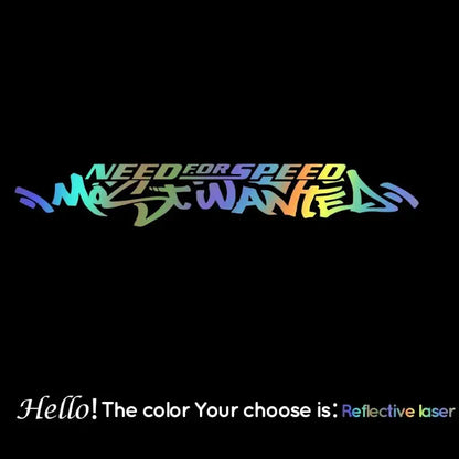 Need for Speed Sticker | Most Wanted Ön Cam ve Kaporta Yazısı (30cm - 120cm Seçenekli) Sticker Master