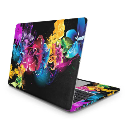 Sticker Master Floral Color Evrensel Sticker Dizüstü Bilgisayar Vinil Sticker Decal  12" 13" 13.3" 14" 15" 15.4" 15.6 inç Dizüstü Bilgisayar Çıkartma Koruyucu Macbook Asus Acer Hp Lenovo Huawei Dell İçin - Sticker Master