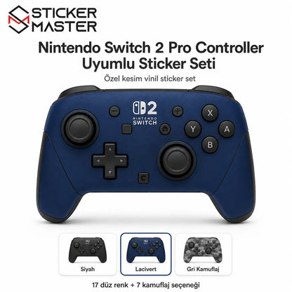 Nintendo Switch 2 Pro Controller Uyumlu Sticker Seti clean