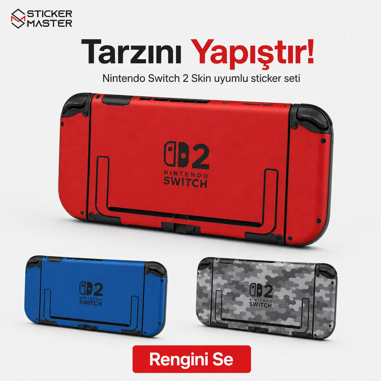 Nintendo Switch 2 Uyumlu Skin Sticker Seti ads and detay