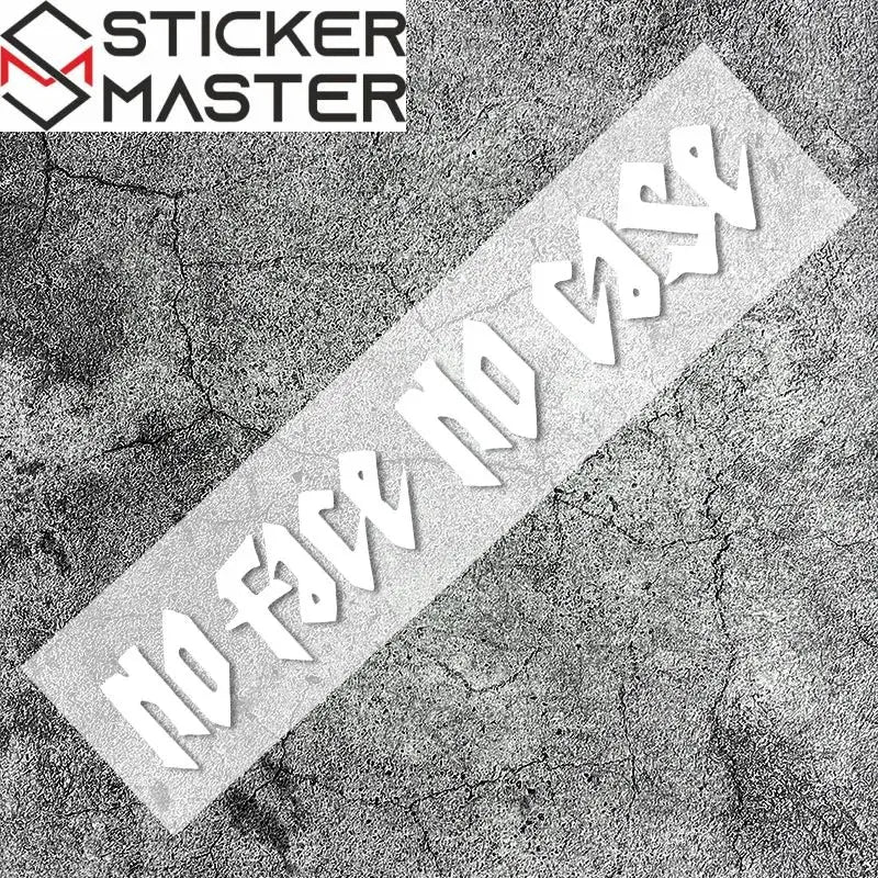 No Face No Case Sticker | Kask Vizörü ve Motor İçin Holografik Decal (18x3 cm) Sticker Master