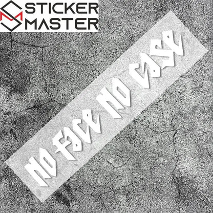 No Face No Case Sticker | Kask Vizörü ve Motor İçin Holografik Decal (18x3 cm) Sticker Master