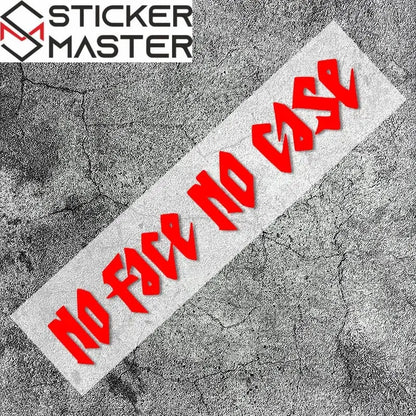 No Face No Case Sticker | Kask Vizörü ve Motor İçin Holografik Decal (18x3 cm) Sticker Master