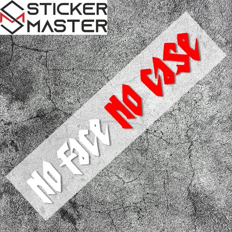 No Face No Case Sticker | Kask Vizörü ve Motor İçin Holografik Decal (18x3 cm) Sticker Master