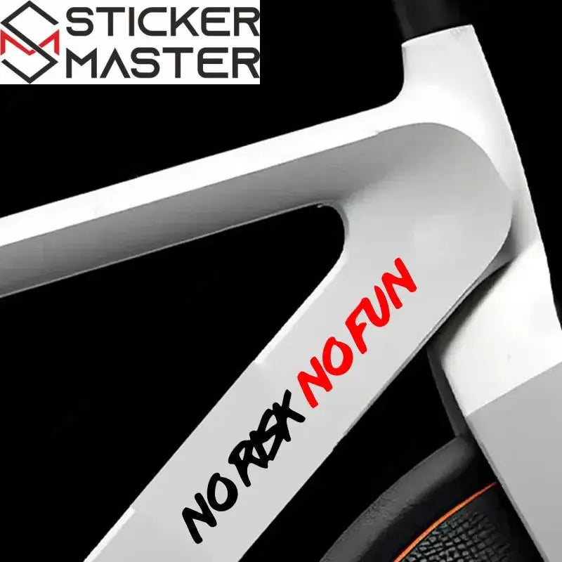 No Risk No Fun Sticker | Motosiklet Kask Vizörü ve Grenaj Yazısı (22x2.4cm) Sticker Master