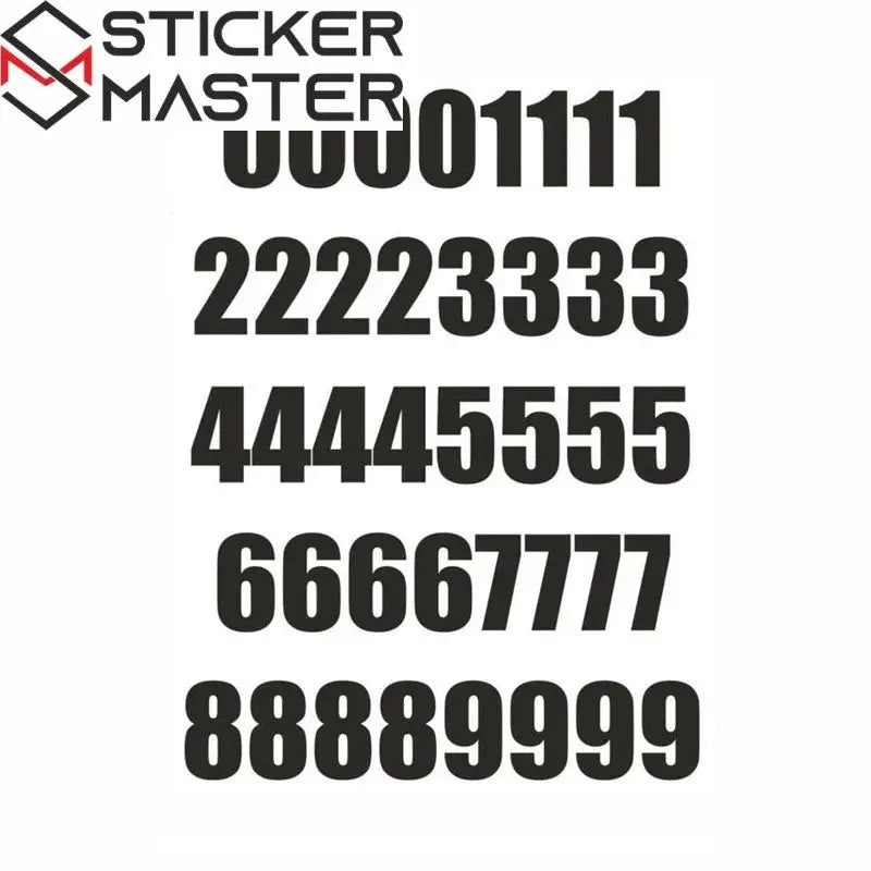 Numara Sticker Seti 40x25mm (40 Adet) | Çok Amaçlı Vinil Etiket Sticker Master