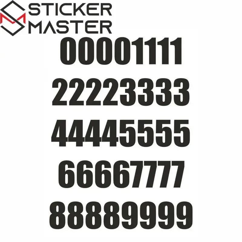 Numara Sticker Seti 40x25mm (40 Adet) | Çok Amaçlı Vinil Etiket Sticker Master