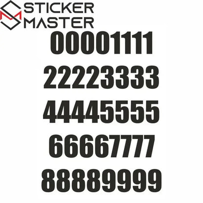 Numara Sticker Seti 40x25mm (40 Adet) | Çok Amaçlı Vinil Etiket Sticker Master