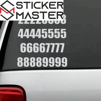 Numara Sticker Seti 40x25mm (40 Adet) | Çok Amaçlı Vinil Etiket Sticker Master