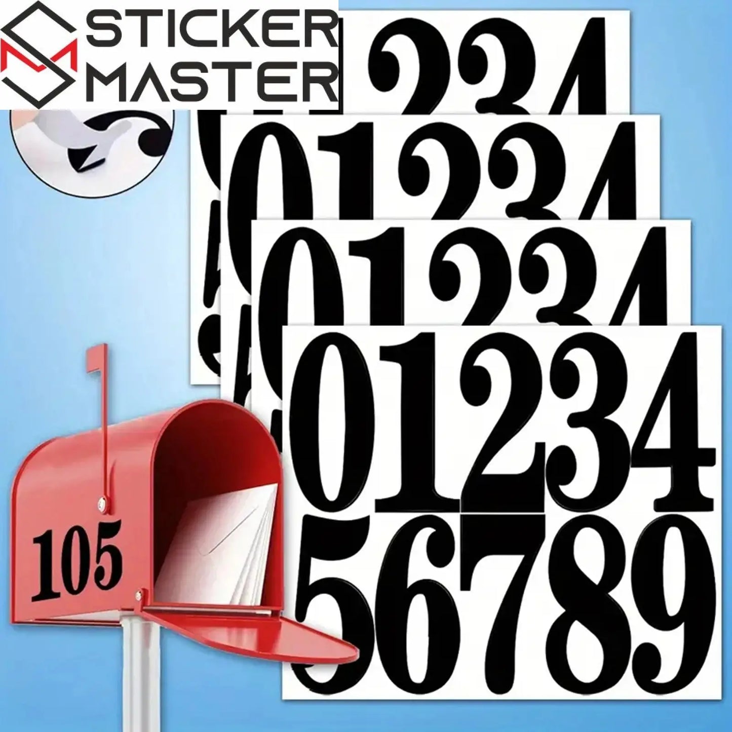 Numara Sticker Seti (4 Sayfa) | Posta Kutusu ve Kapı Numarası Sticker Master