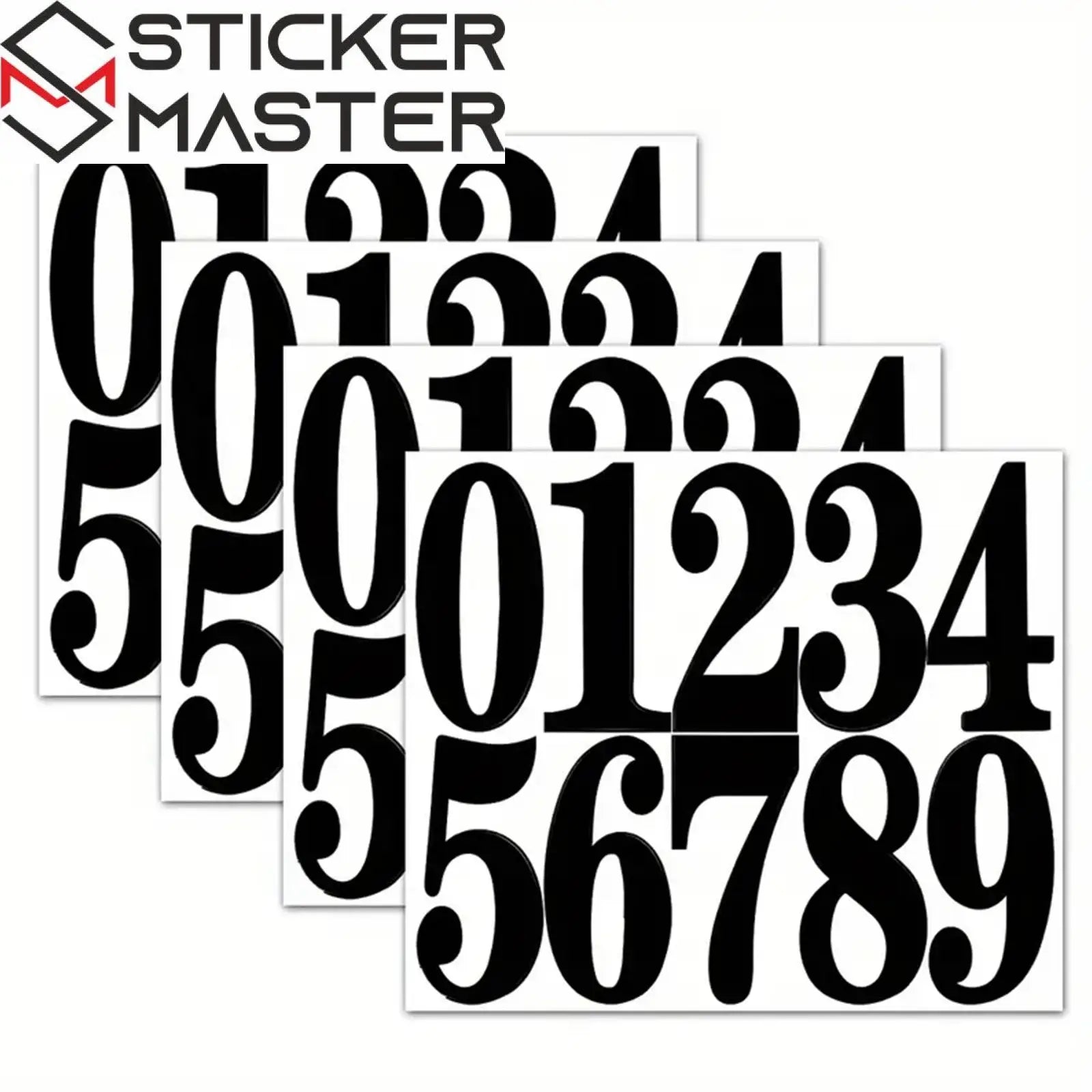 Numara Sticker Seti (4 Sayfa) | Posta Kutusu ve Kapı Numarası Sticker Master