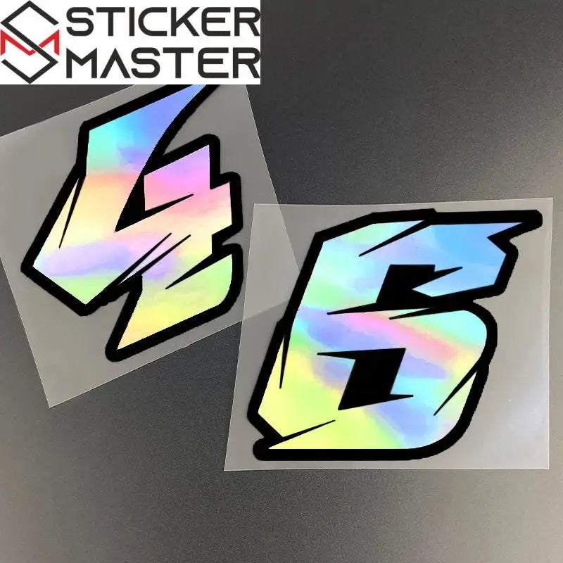 Numara Sticker | 0-9 Arası Yarış Tarzı Holografik Decal (5-10 cm) Sticker Master