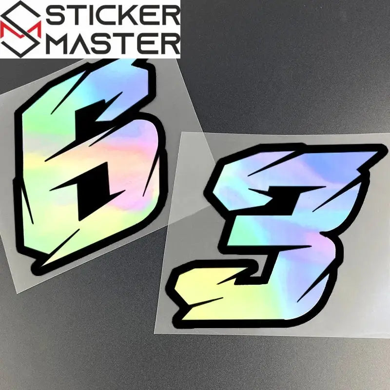 Numara Sticker | 0-9 Arası Yarış Tarzı Holografik Decal (5-10 cm) Sticker Master