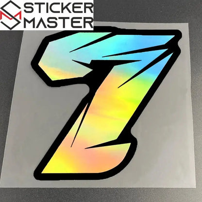 Numara Sticker | 0-9 Arası Yarış Tarzı Holografik Decal (5-10 cm) Sticker Master