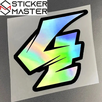 Numara Sticker | 0-9 Arası Yarış Tarzı Holografik Decal (5-10 cm) Sticker Master