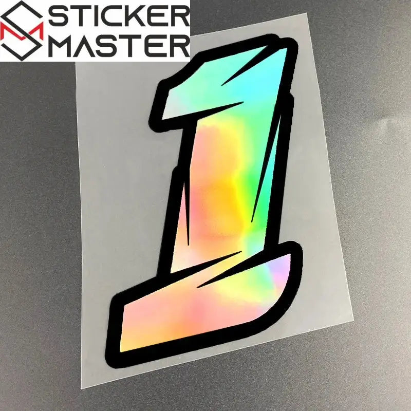 Numara Sticker | 0-9 Arası Yarış Tarzı Holografik Decal (5-10 cm) Sticker Master