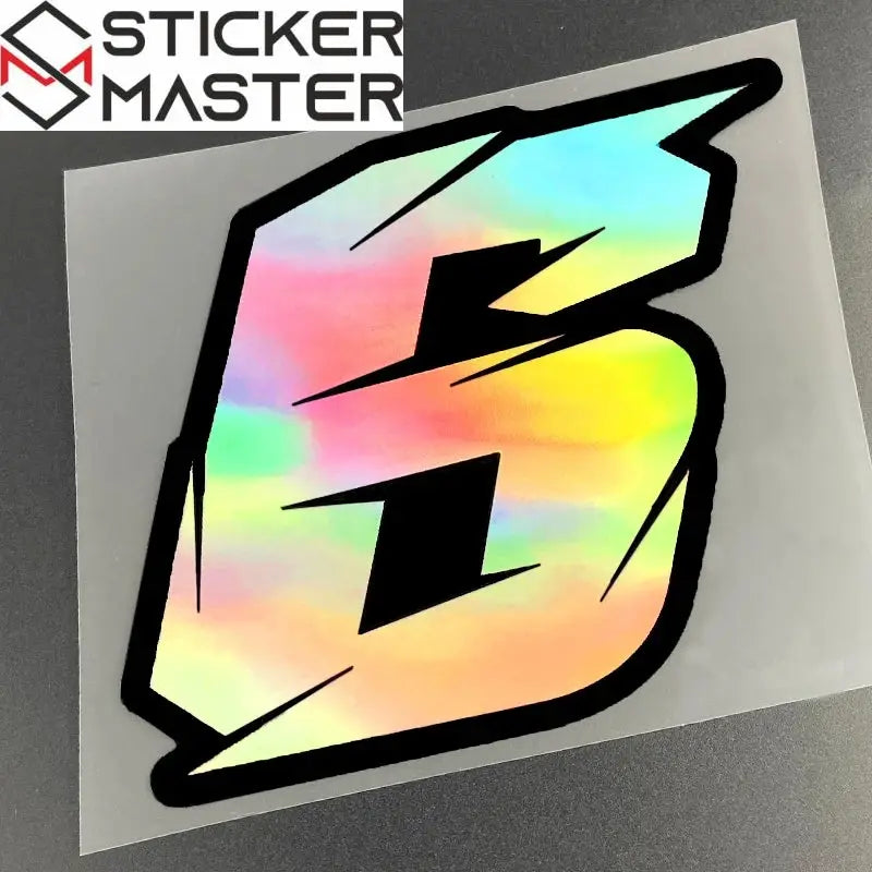 Numara Sticker | 0-9 Arası Yarış Tarzı Holografik Decal (5-10 cm) Sticker Master