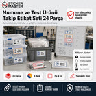Numune ve Test Ürünü Takip Etiket Seti 24 Parça
