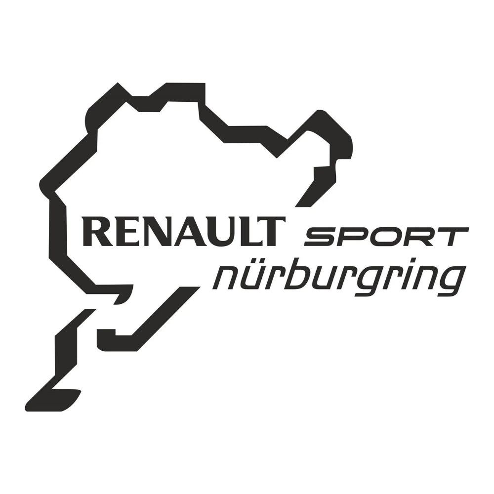 Sticker Master Nürburgring Renault Sport Sticker – 15 cm Performans Temalı Araç Sticker
