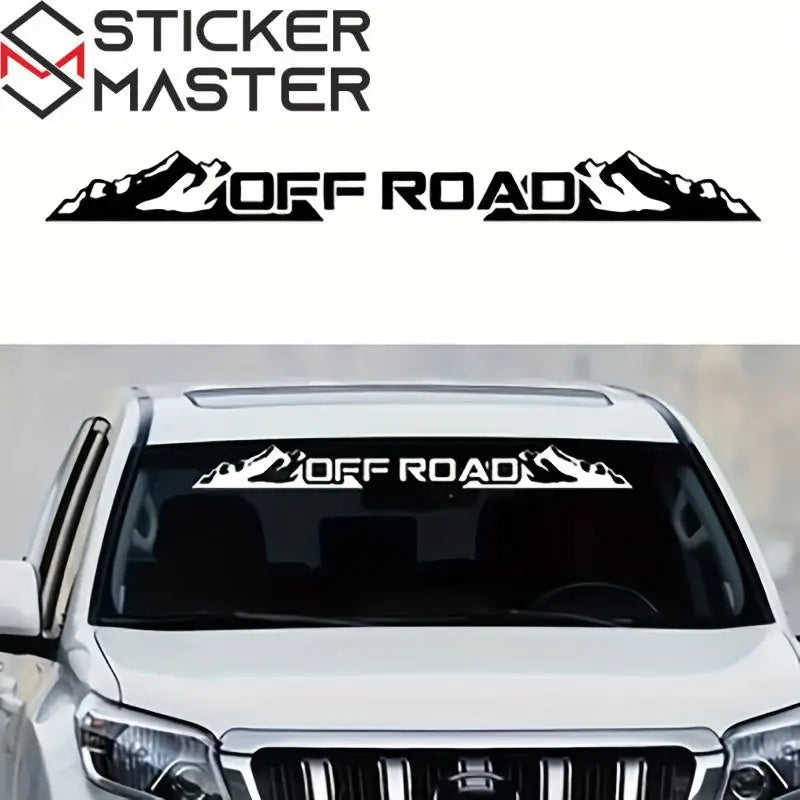 Sticker Master OFF ROAD Ön Cam Stickerı | Dağ Temalı Arazi Aracı Çıkartması - Sticker Master