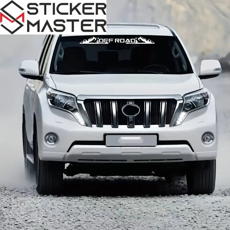 Sticker Master OFF ROAD Ön Cam Stickerı | Dağ Temalı Arazi Aracı Çıkartması - Sticker Master