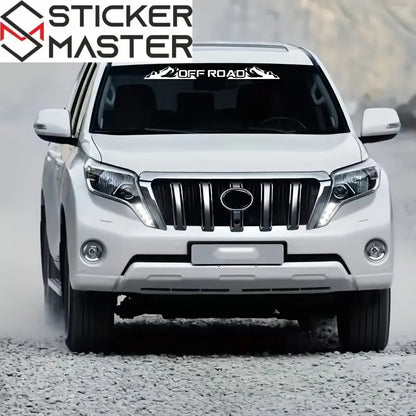 Sticker Master OFF ROAD Ön Cam Stickerı | Dağ Temalı Arazi Aracı Çıkartması - Sticker Master