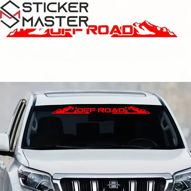 Sticker Master OFF ROAD Ön Cam Stickerı | Dağ Temalı Arazi Aracı Çıkartması - Sticker Master