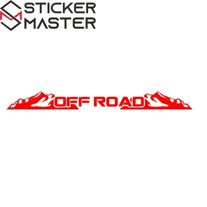 Sticker Master OFF ROAD Ön Cam Stickerı | Dağ Temalı Arazi Aracı Çıkartması - Sticker Master