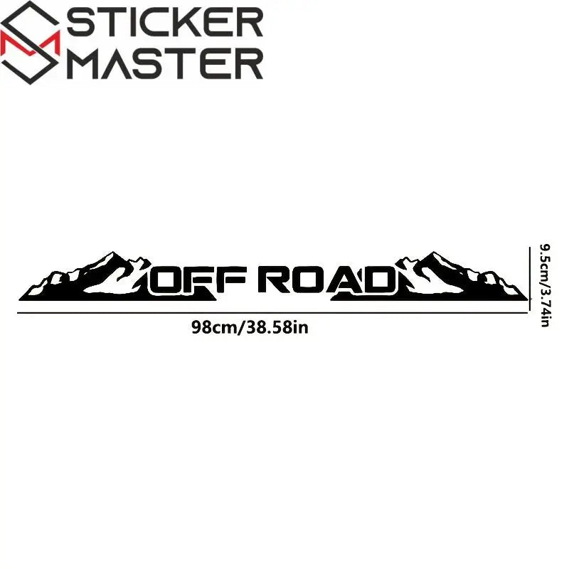 Sticker Master OFF ROAD Ön Cam Stickerı | Dağ Temalı Arazi Aracı Çıkartması - Sticker Master