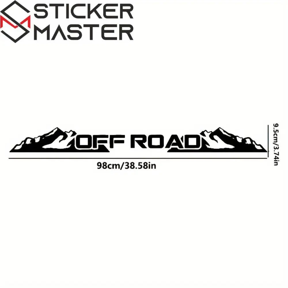 Sticker Master OFF ROAD Ön Cam Stickerı | Dağ Temalı Arazi Aracı Çıkartması - Sticker Master