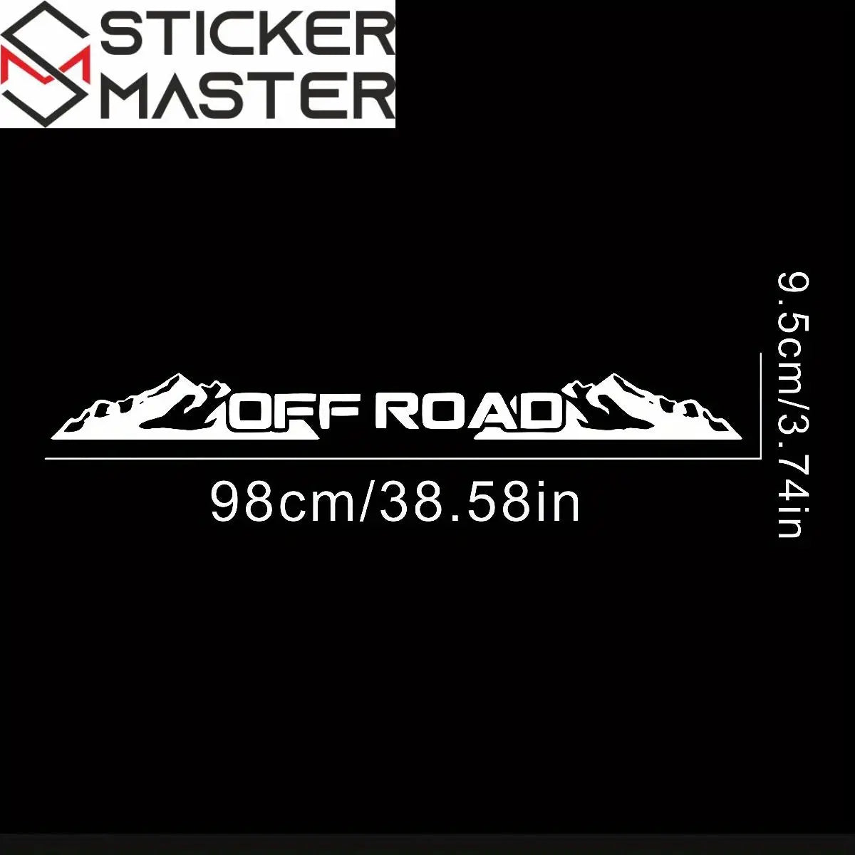 Sticker Master OFF ROAD Ön Cam Stickerı | Dağ Temalı Arazi Aracı Çıkartması - Sticker Master