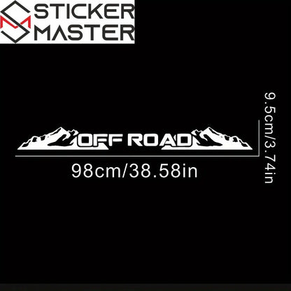 Sticker Master OFF ROAD Ön Cam Stickerı | Dağ Temalı Arazi Aracı Çıkartması - Sticker Master