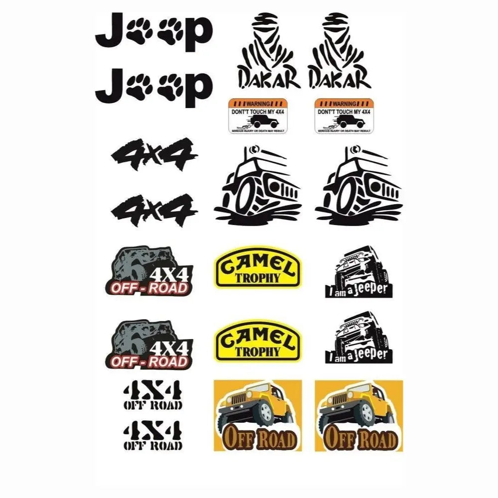 Sticker Master Off Road Set Sticker Seti Motor, Kask, Laptop, Araba, Oto Araç İçin Dayanıklı Etiket Decal Sticker Master