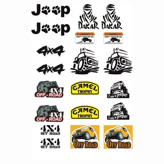 Sticker Master Off Road Set Sticker Seti Motor, Kask, Laptop, Araba, Oto Araç İçin Dayanıklı Etiket Decal