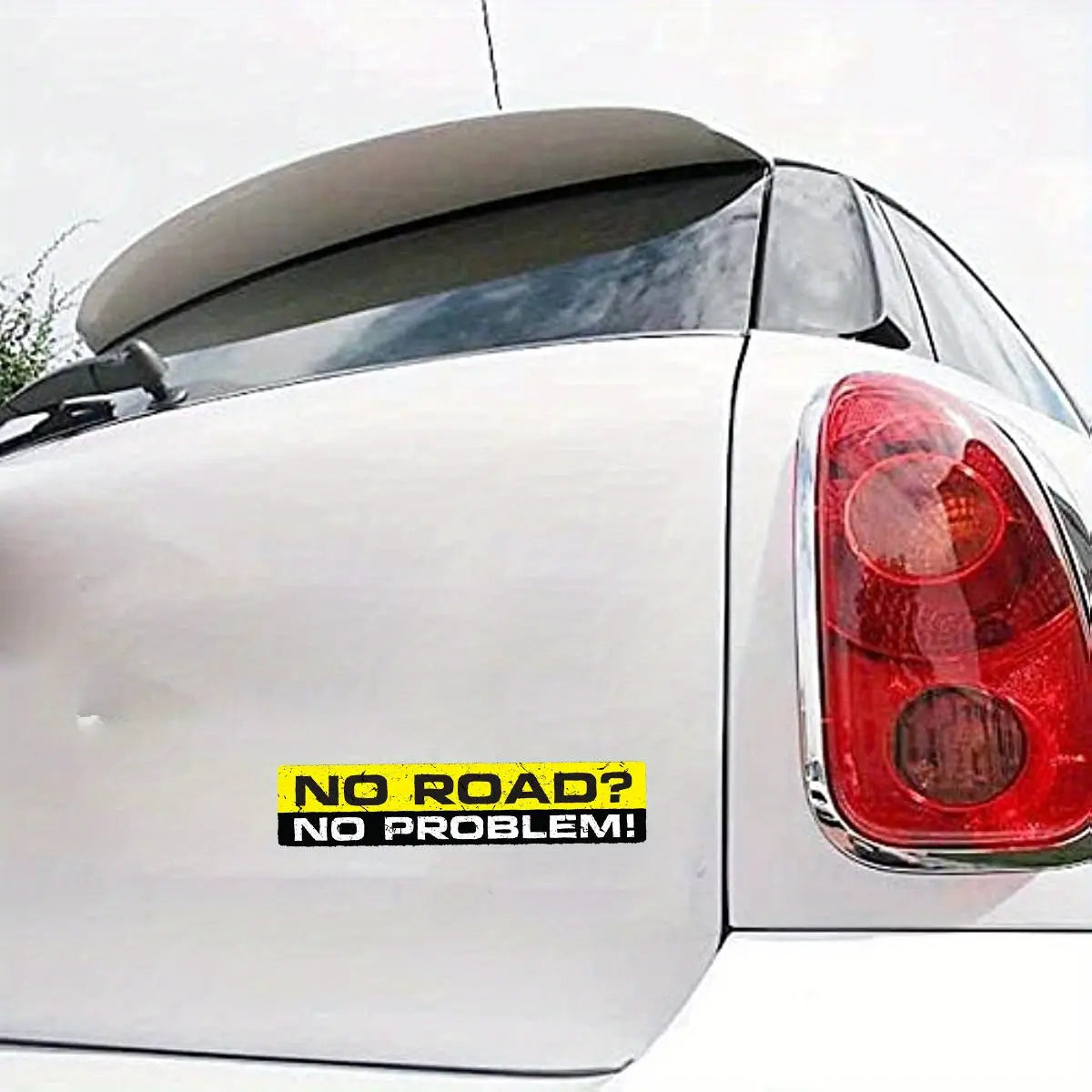 Sticker Master "NO ROAD? NO PROBLEM!" Off-Road Sticker | Komik Arazi Aracı Tampon Çıkartması - Sticker Master