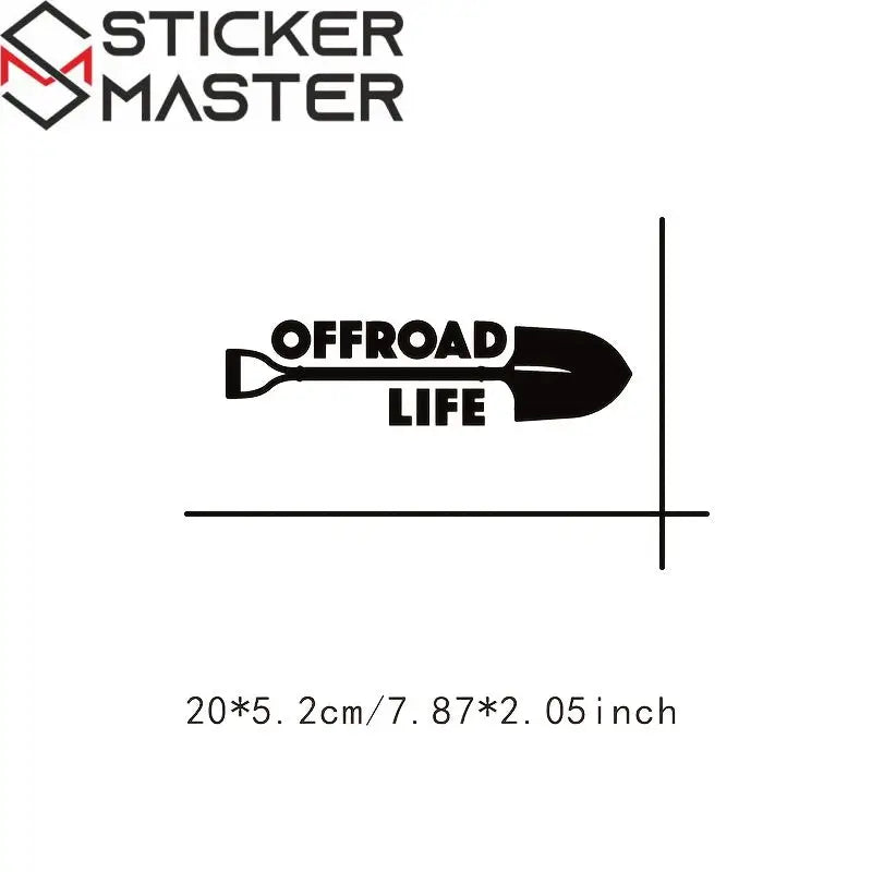 Offroad Sticker | Offroad Life Kürek Tasarımlı Çizik Gizleyici Decal (20 cm) Sticker Master