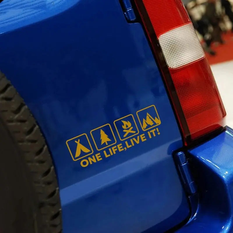 One Life, Live It! Kamp ve Macera Stickerı | Sticker Master Sticker Master