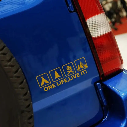 One Life, Live It! Kamp ve Macera Stickerı | Sticker Master Sticker Master