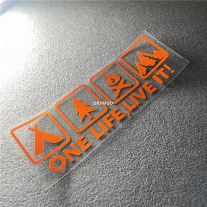 One Life, Live It! Kamp ve Macera Stickerı | Sticker Master Sticker Master