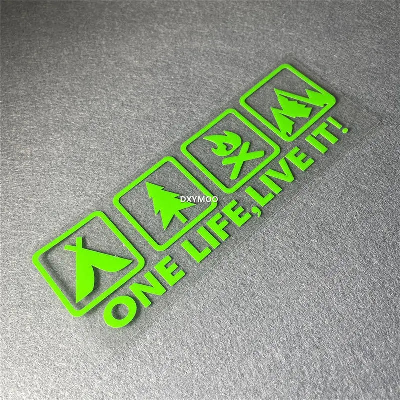 One Life, Live It! Kamp ve Macera Stickerı | Sticker Master Sticker Master