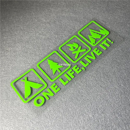 One Life, Live It! Kamp ve Macera Stickerı | Sticker Master Sticker Master