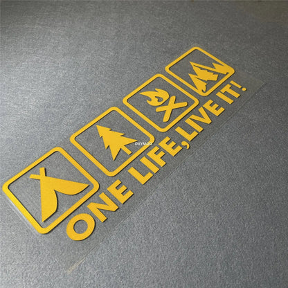 One Life, Live It! Kamp ve Macera Stickerı | Sticker Master Sticker Master