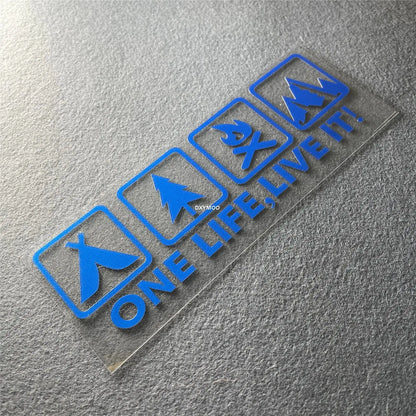 One Life, Live It! Kamp ve Macera Stickerı | Sticker Master Sticker Master