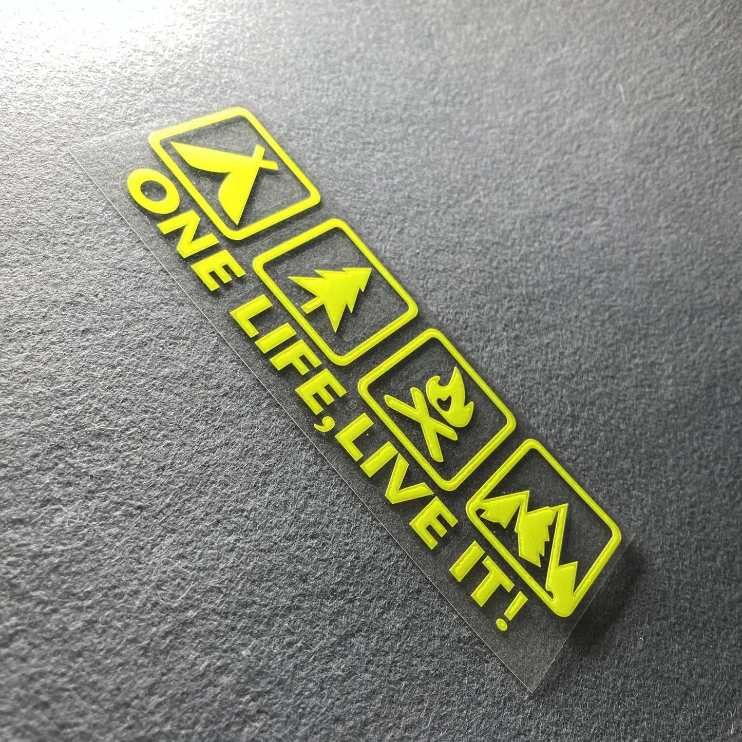 One Life, Live It! Kamp ve Macera Stickerı | Sticker Master Sticker Master