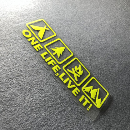 One Life, Live It! Kamp ve Macera Stickerı | Sticker Master Sticker Master