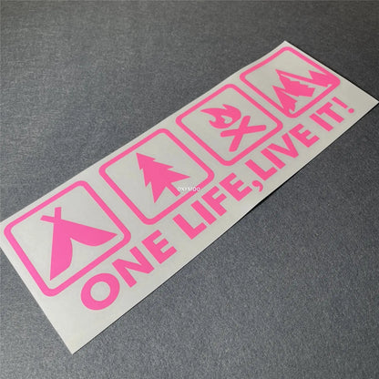 One Life, Live It! Kamp ve Macera Stickerı | Sticker Master Sticker Master