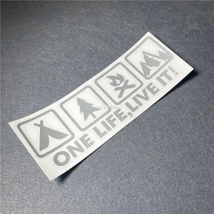 One Life, Live It! Kamp ve Macera Stickerı | Sticker Master Sticker Master